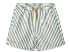 Liewood stripe peppermint/crisp white swim shorts Duke
